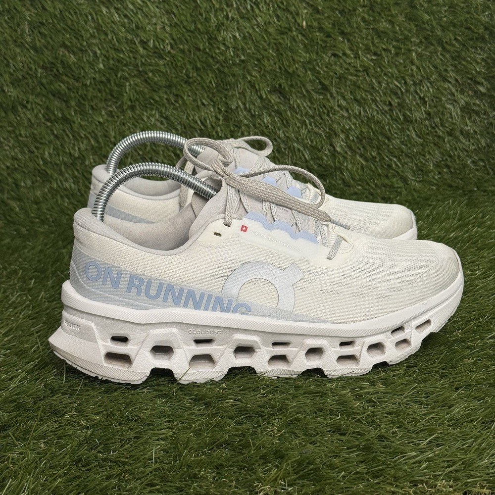 On Cloudmonster 2 Shoes Womens 8.5 White Running Sneakers Walking Gym Training